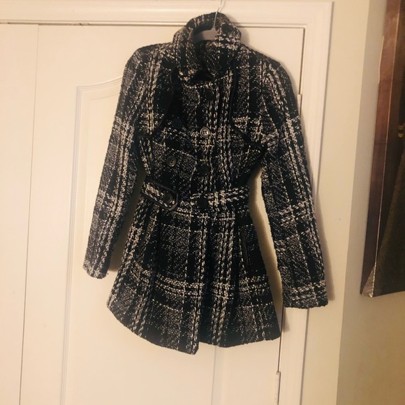 GC BCX Black and white double breasted pea coat size S - Picture 3 of 6